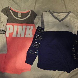 2 Victoria secret PINK shirts